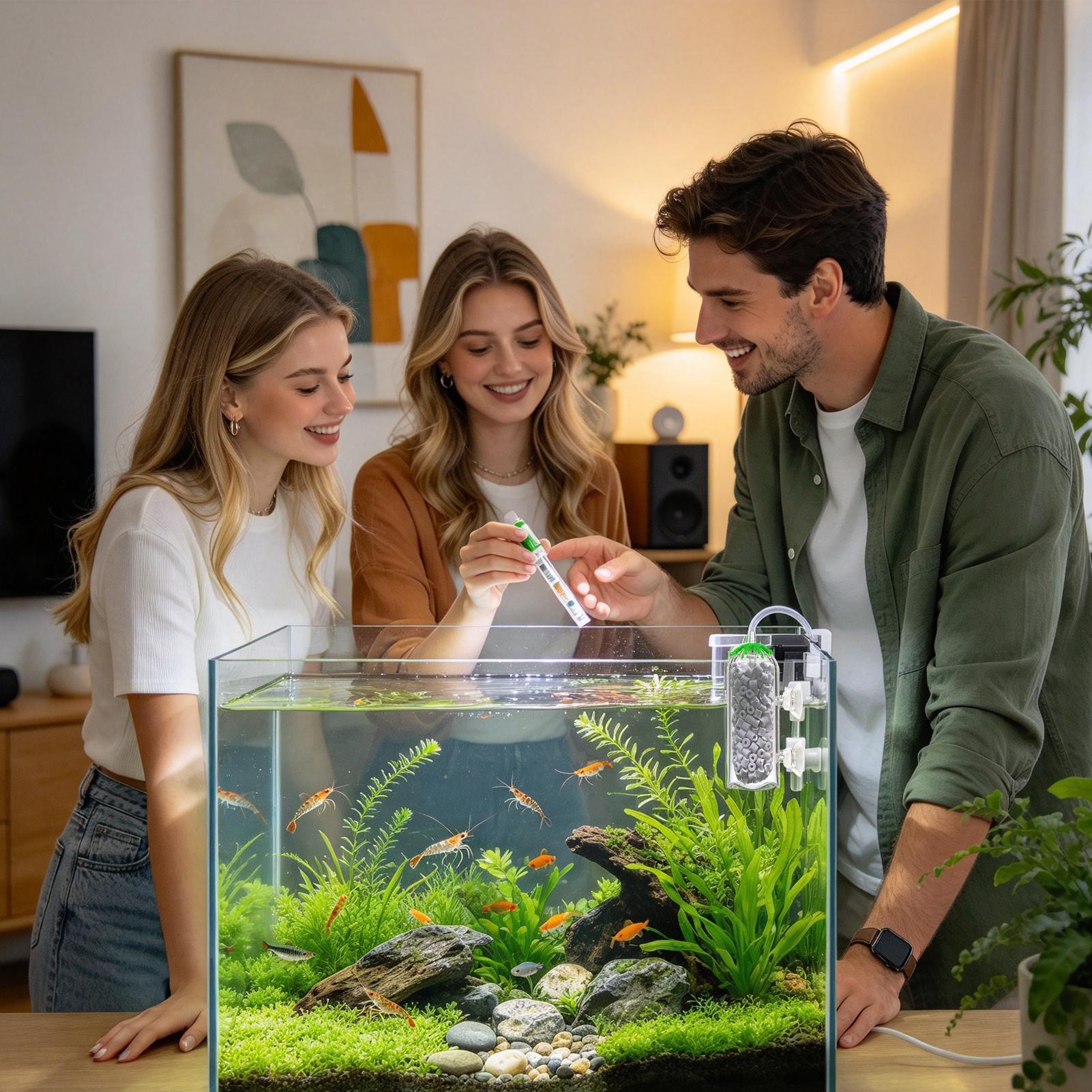 Aquarium Planted Tank Filter - Fish Tank Air Pump Diffuser Splash-Proof
