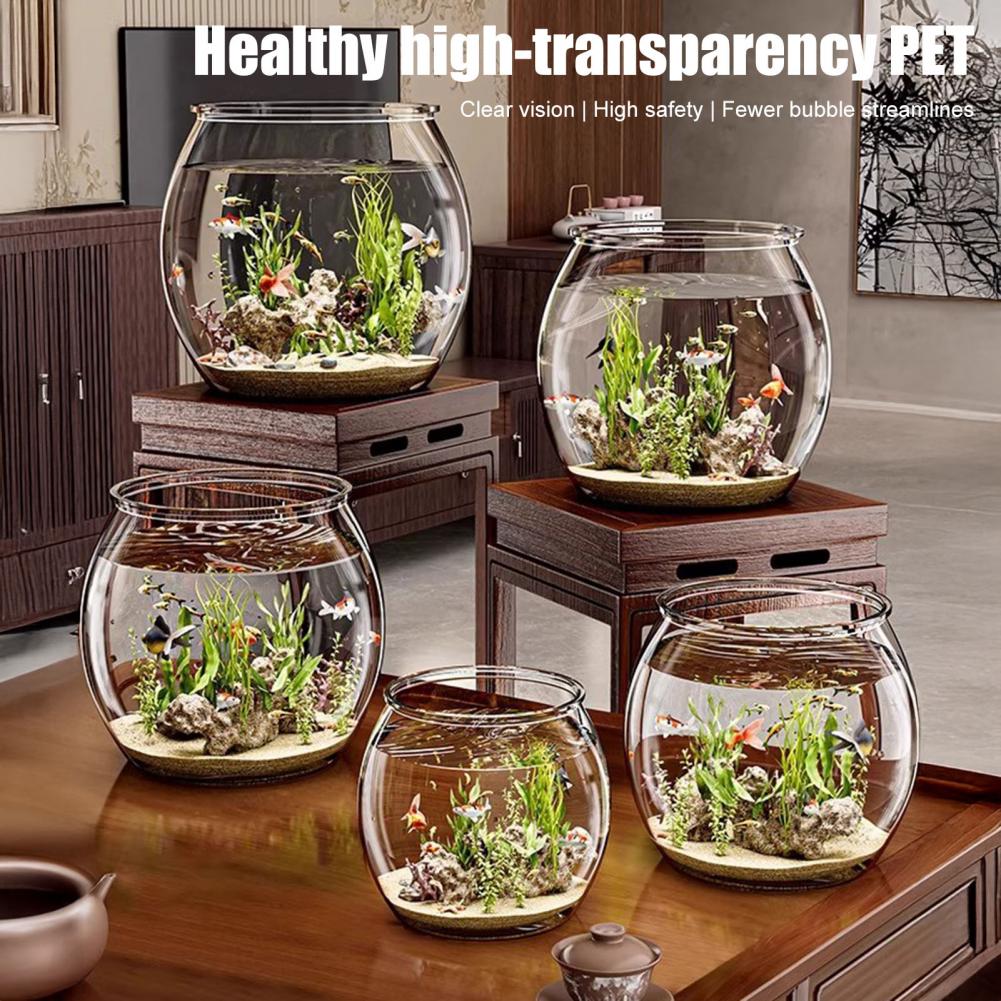 Clear Plastic round Fish Bowl  - Plant Aquarium Pot review and price