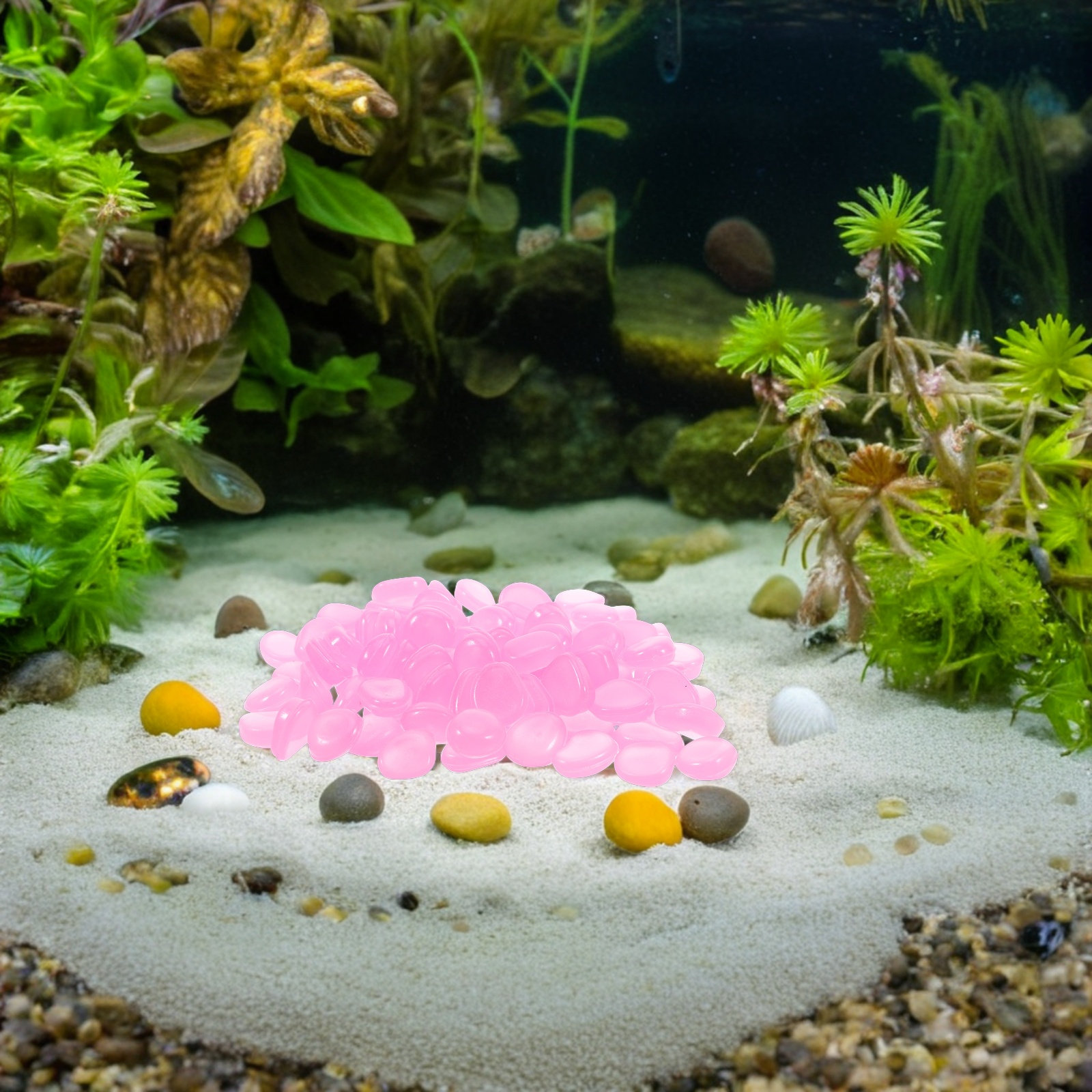 Glow-in-the-Dark Resin Rocks f - Plant Aquarium Pot review and price
